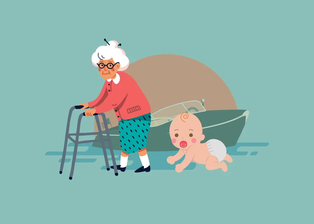 愛情人格心理測驗測驗結果：（B）老人和嬰兒