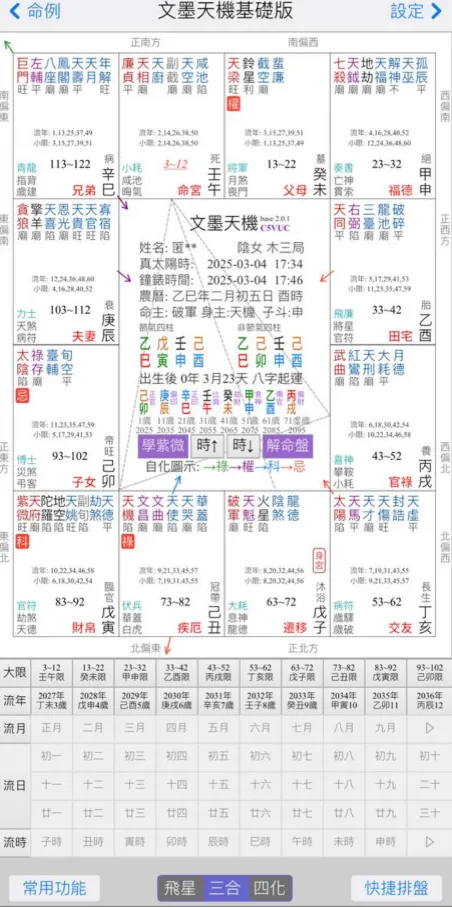 紫微斗數(shù)命盤