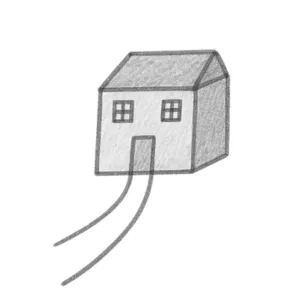 屋樹人測驗：房子與路的畫法-路向左
