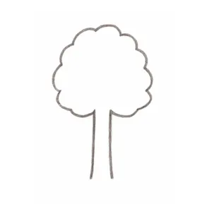 屋樹人測驗：樹幹結構-直立平行的樹幹