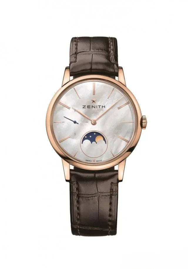 Zenith Elite Moonphase 棕皮月相
